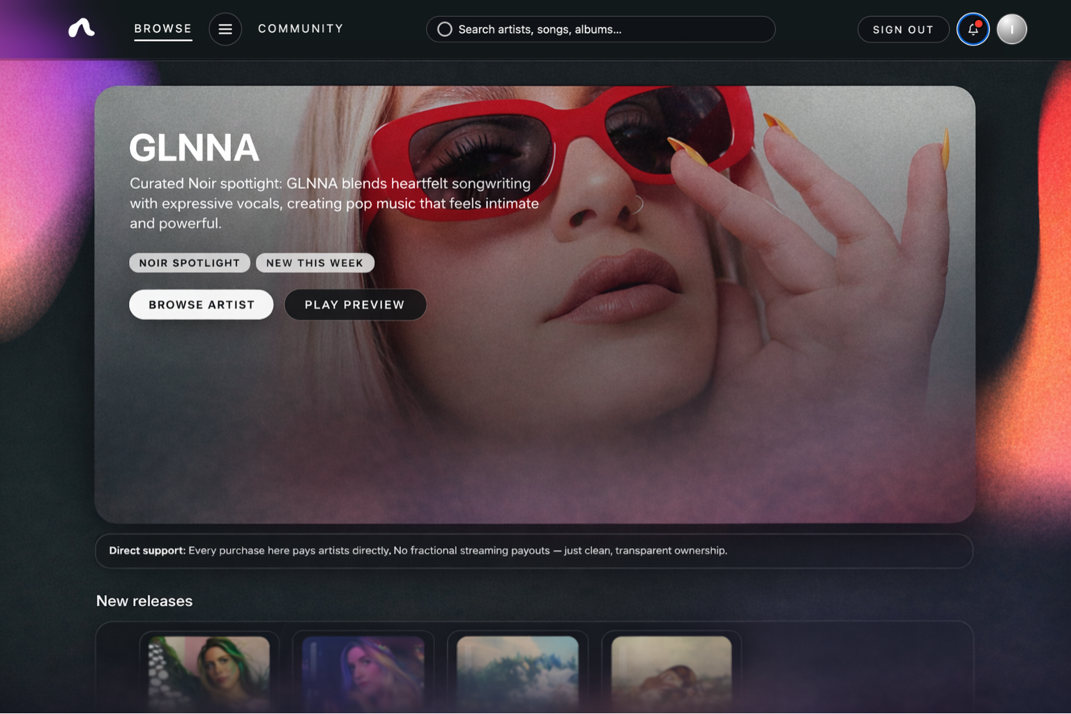 Artist to fan support preview